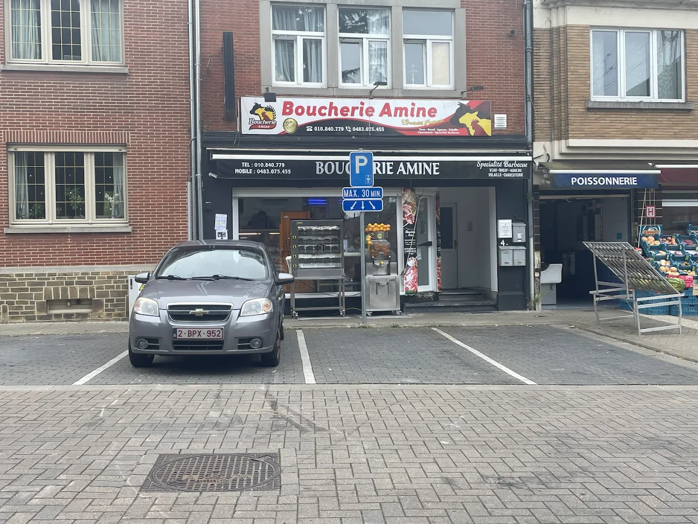 Façade de la boucherie